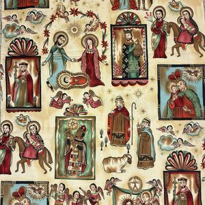 Alexander Henry Fabric Nativity Christmas Fabric 60”x 44” Cotton Phillip de Leon